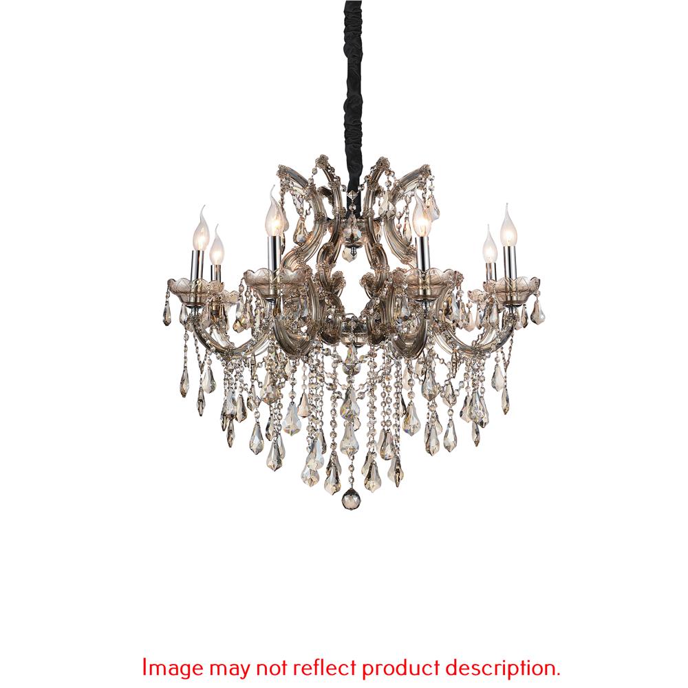 CWI Lighting 8319P32C-8 (Clear) Maria Theresa 8 Light Up Chandelier with Chrome finish